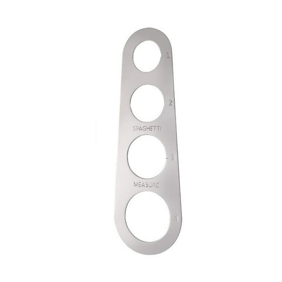 LITTLE HOME Stainless Steel Spaghetti Measurer Ruler - Pasta Noodle Portion Control Tool for 1-4 Servings - Dishwasher Safe Kitchen Gadget for Accurate Cooking - Suitable for Various Noodle Types
