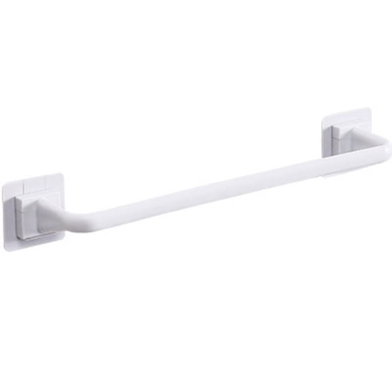LITTLE HOME Wall Mounted Towel Rack, Bathroom Towel Holder Bar with Modern Design, White or Black, ABS+PP Material, 7x7x30.5cm or 7x7x40.5cm, Easy Installation, No Drilling Required