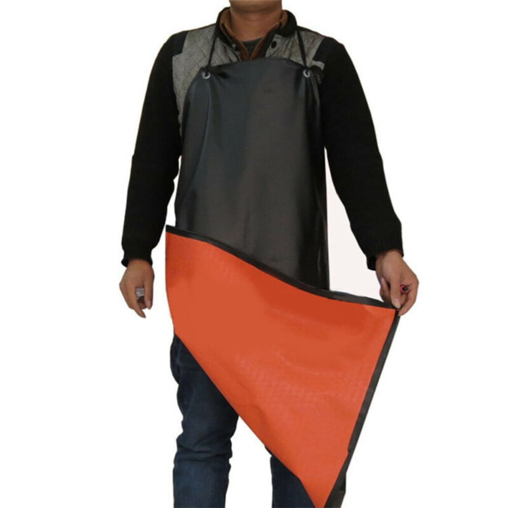 Heavy Duty Waterproof & Oil Resistant Apron - Faux Leather With Fish Pattern