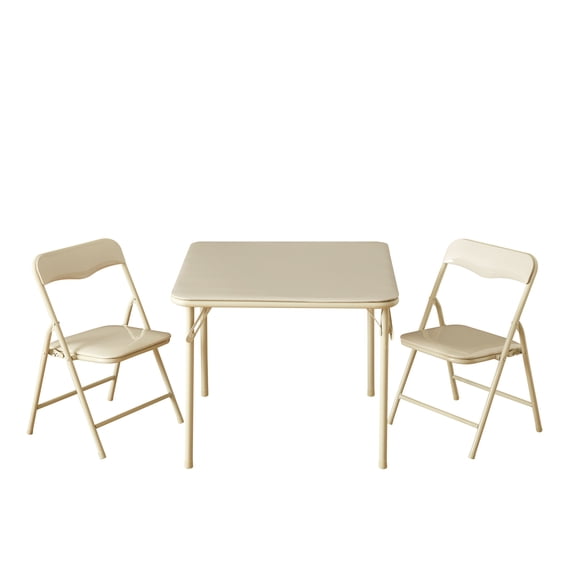 LITTLE NEST KIDS BEIGE 3 PIECE TABLE AND CHAIR SET