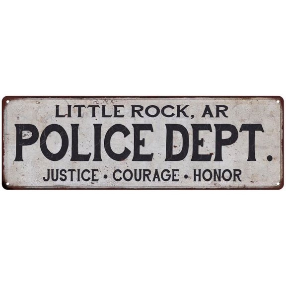 LITTLE ROCK, AR POLICE DEPT. Home Decor Metal Sign Gift 6x18 206180012108