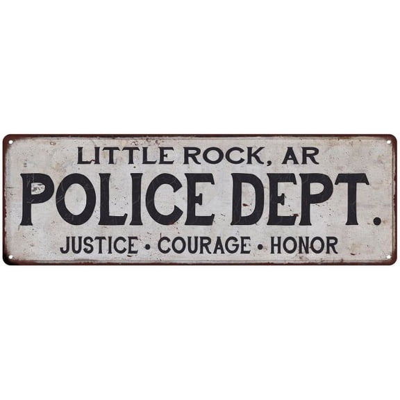 LITTLE ROCK, AR POLICE DEPT. Home Decor Metal Sign Gift 8x24 108240012108