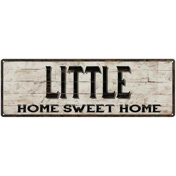 LITTLE Rustic Home Sweet Home Sign Gift 6x18 Metal Decor 206180084266