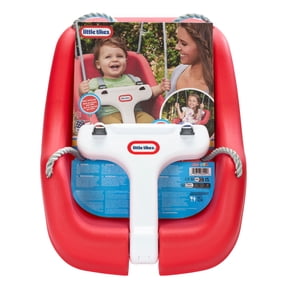 Little Tikes 2-in-1 Snug 'n Secure T Bar Swing- Red, Baby and Toddlers Ages 9 Months - 4 Years