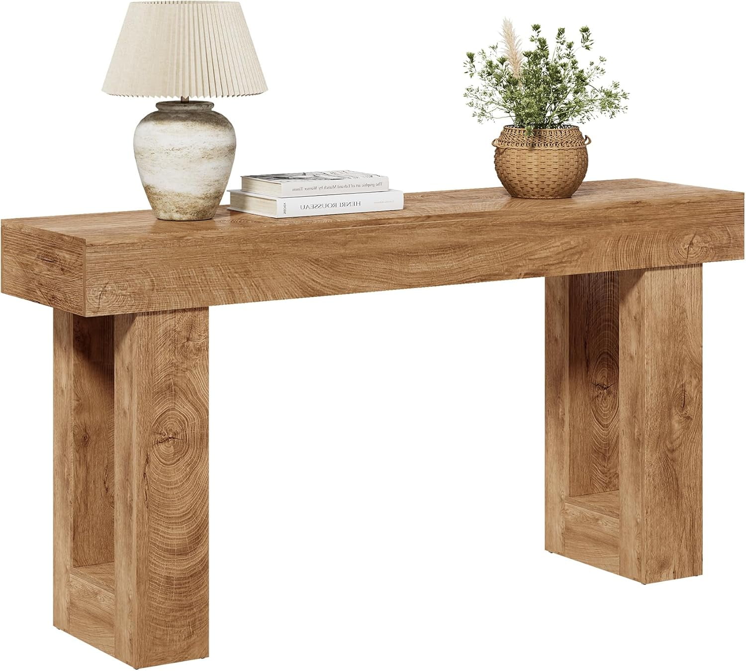 LITTLE TREE 63 Inches Long Console Table for Entryway, Sofa Table ...