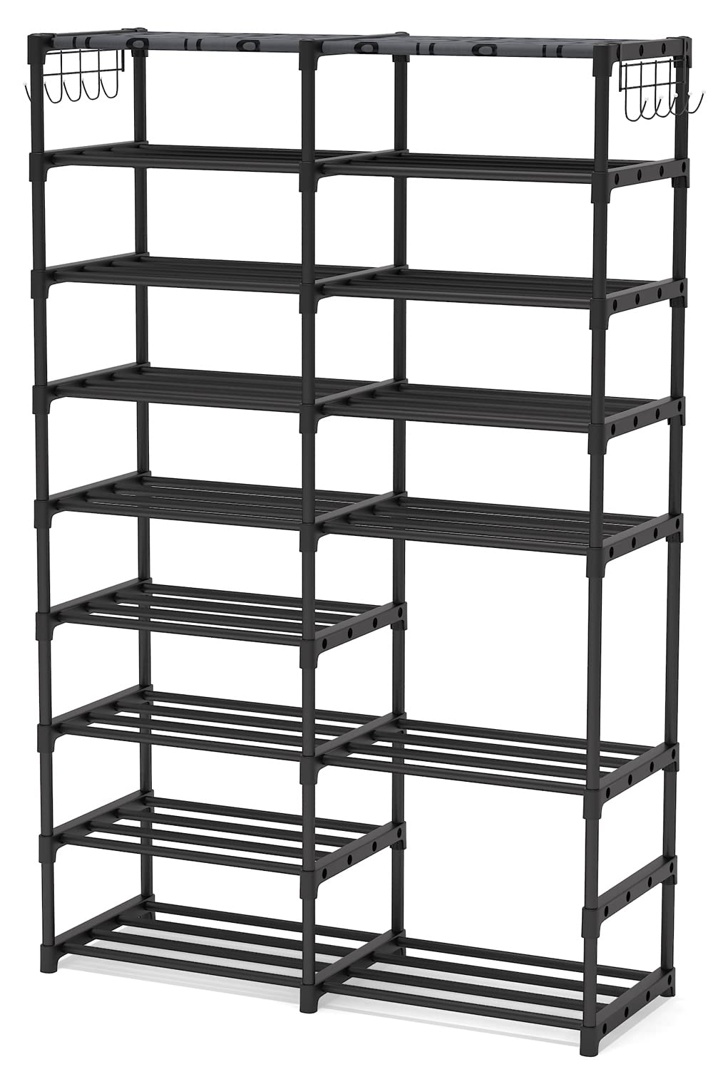 LITTLE TREE 9 Tiers Shoe Rack Tower, 32-40 Pairs Stackable Shoes ...
