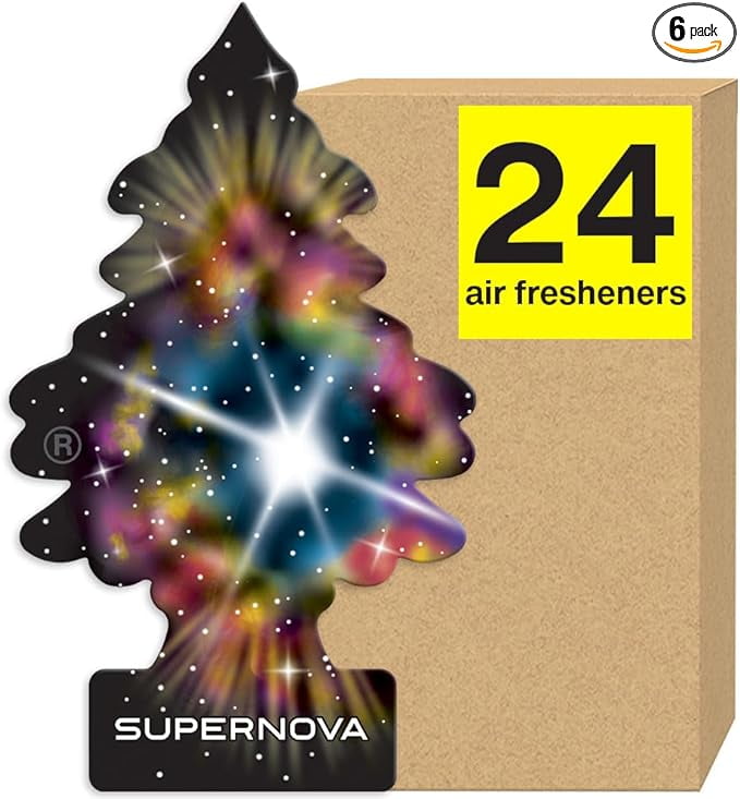 LITTLE TREES Air Fresheners Car Air Freshener. Hanging Tree Provides Long Lasting Scent for Auto or Home. Supernova, 24 Air Fresheners