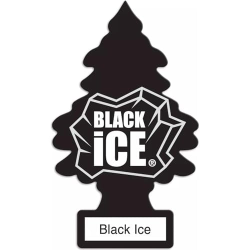 LITTLE TREES Car Air Freshener | Hanging Paper Tree for Home or Car | Black Ice | 24 Pack