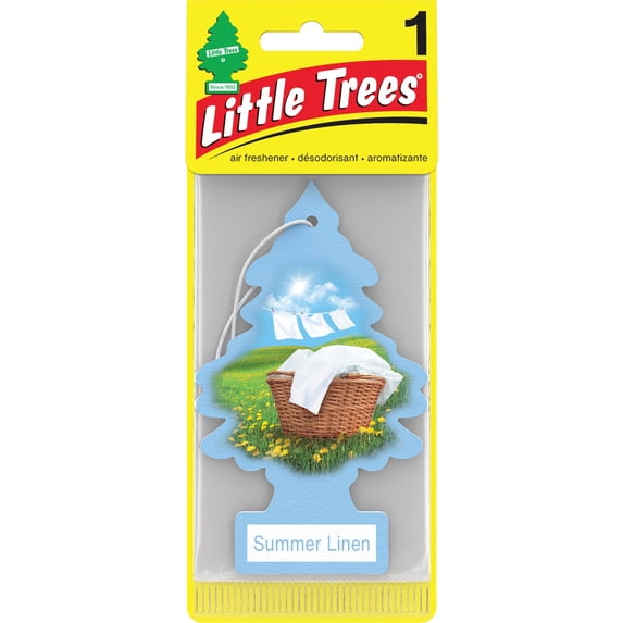 LITTLE TREES Car Air Freshener Hanging Paper Tree for Home or Car Summer Linen 12 Pack