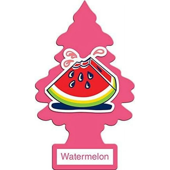 LITTLE TREES Car Air Freshener , Hanging Paper Tree for Home or Car , Watermelon , 12 Pack