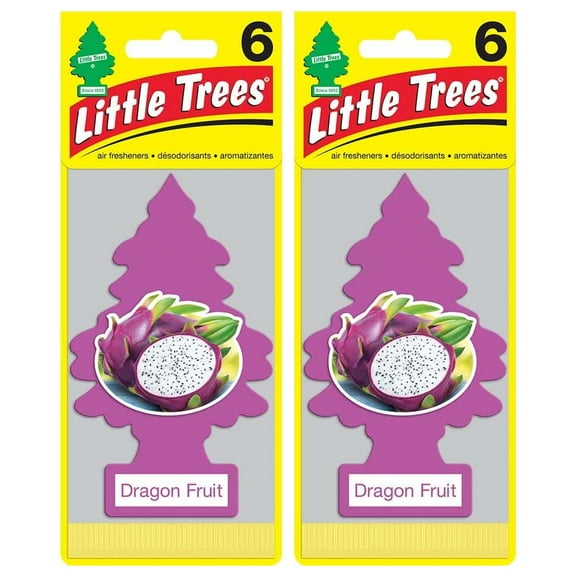 LITTLE TREES Car Air Freshener, Hanging Tree, Dragon Fruit, (12 Pack)