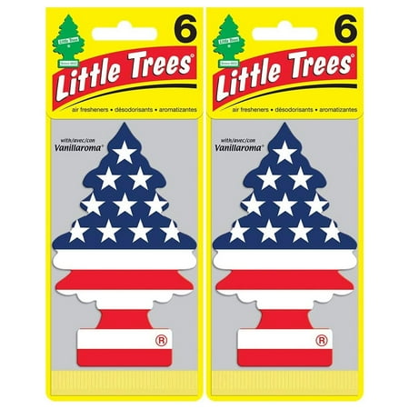 LITTLE TREES Car Air Freshener, Hanging Tree Provides Long Lasting Scent for Auto or Home I Vanilla Pride, 12-Packs