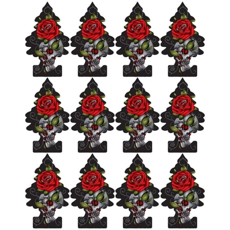 LITTLE TREES Car Air Freshener, Hanging Tree - Rose Thorn, 12 Pack
