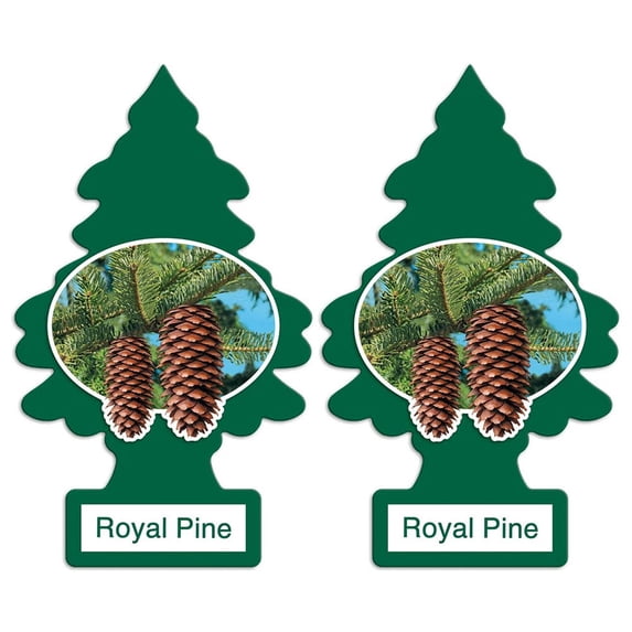 LITTLE TREES Car Air Freshener Hanging Tree, Royal Pine, (2 Count)