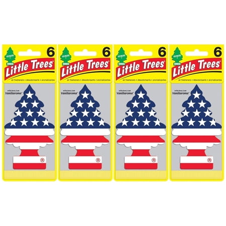 LITTLE TREES Car Air Freshener Hanging Tree, Vanilla Pride (24 Pack)