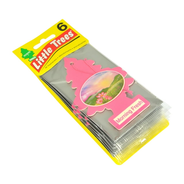 LITTLE TREES Car Air Freshener Morning Fresh, 6 Pack