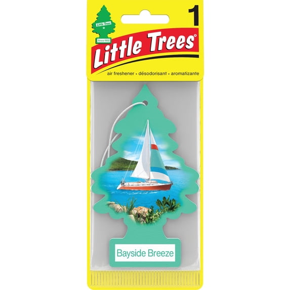 LITTLE TREES Car Freshener C15-U2P20621 Little Trees Bayside Breeze Scent - Pack of 2 — Residential Use, Standard Application