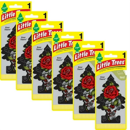 LITTLE TREES Rose Thorn Scent Automotive Air Fresheners, 6-Pack