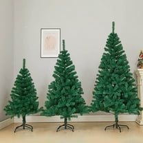 LITUSI 2FT Small Christmas Tree - 200 Branch Mini Christmas Tree with Foldable Stand, Hinged Artificial Xmas Tree for Home, Office, Party, Indoor & Outdoor Christmas Decorations