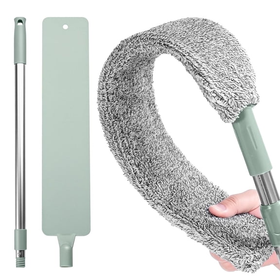 LITUSI Retractable Gap Dust Cleaner,Extendable Duster Cleaning Tool for Hard-to-Reach Areas, Reusable Washable Dusting Wand for Home,Ceiling,Blinds,Under Furniture