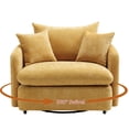 thumbnail image 1 of LITVZ 360 Degree Swivel Accent Chair Oversized, 37.4 inch Extra Wide Barrel Swivel Chairs with Deep Seat for Living Room, Club, Reading, Bedrooms, 1 of 10