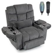 LITVZ Big Man 500lbs Recliners, Heavy Duty Extra Long Extra Wide Electric Recliner Chairs for Adults, Dual Motor Power Lift Recliner, Lift Recliner with Heat and Massage