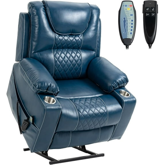 LITVZ Heavy Duty Power Lift Chairs Recliners with Heater and Massage for Elderly, Big and Tall Recliners 400lbs Suitable for People Up to 6Ft