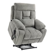 LITVZ Large Power Lift Recliner Chair for Elderly, Oversized Lift Chair with Heat and Massage, 26in Extra Wide, Big Man 400lbs, Hidden Cup Holder Lay Flat Recliner Chairs for Sleeping