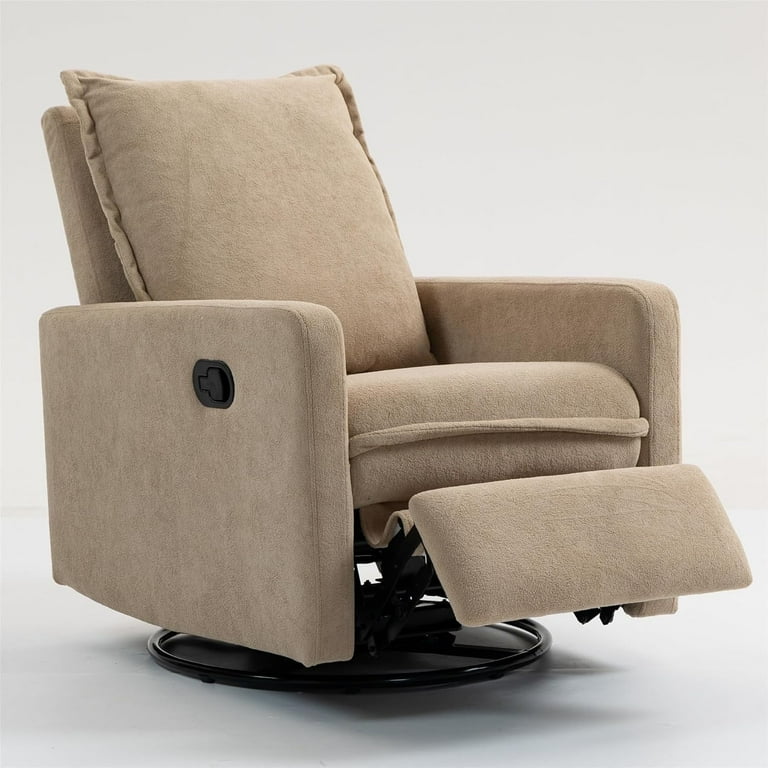 LITVZ Manual Swivel Rocking Recliner for Adults, Small Plush