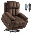 thumbnail image 1 of LITVZ Oversized Lifting Recliners for Seniors, Extended Footrest, Big and Tall Recliners 400 lbs Lay Flat Recliner with Heat & Massage Side Storage Cup Holder for Elderly Relaxing, 1 of 8