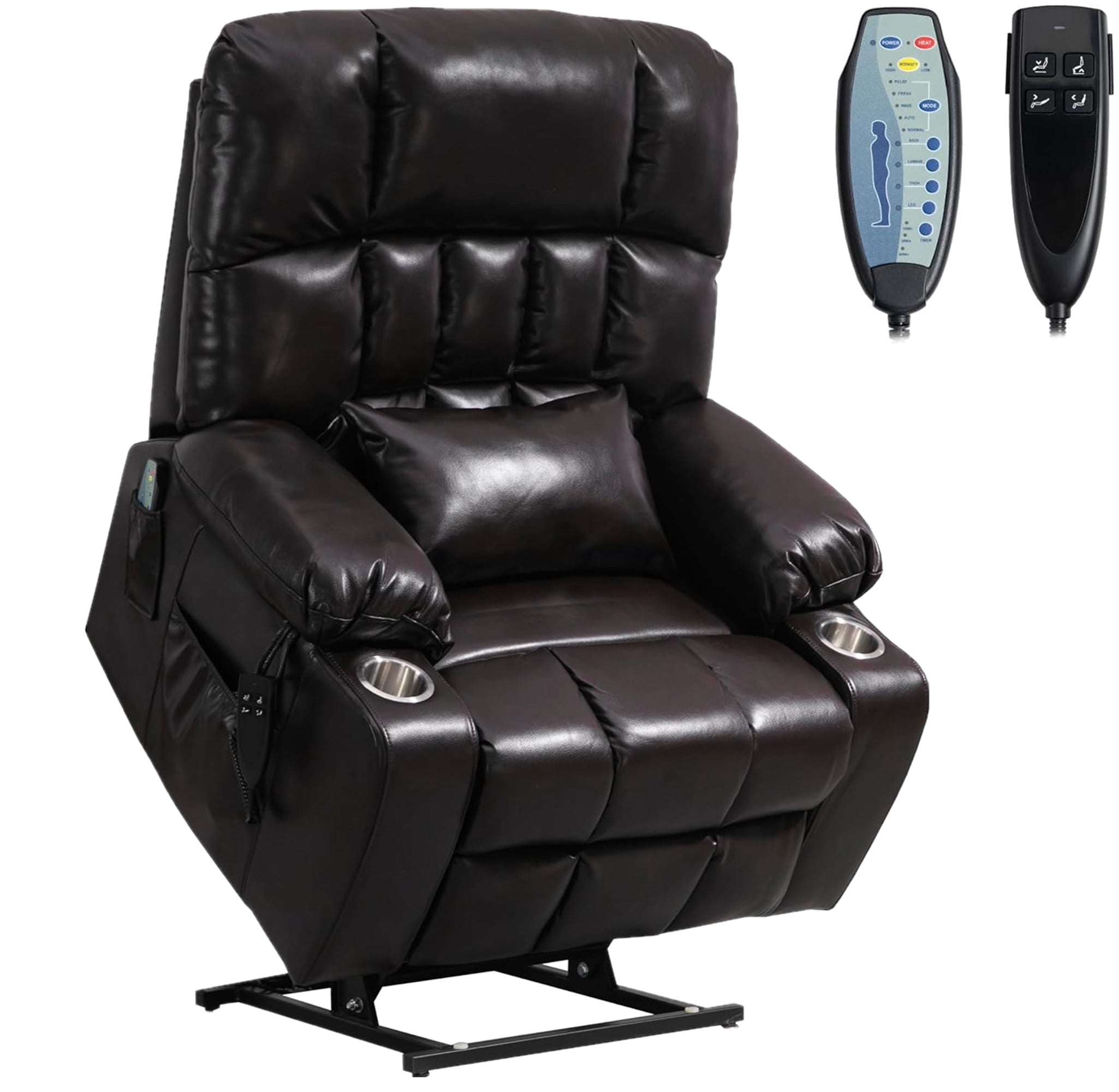 LITVZ Power Lift Recliner Chair with Massage and Heating for Elderly ...