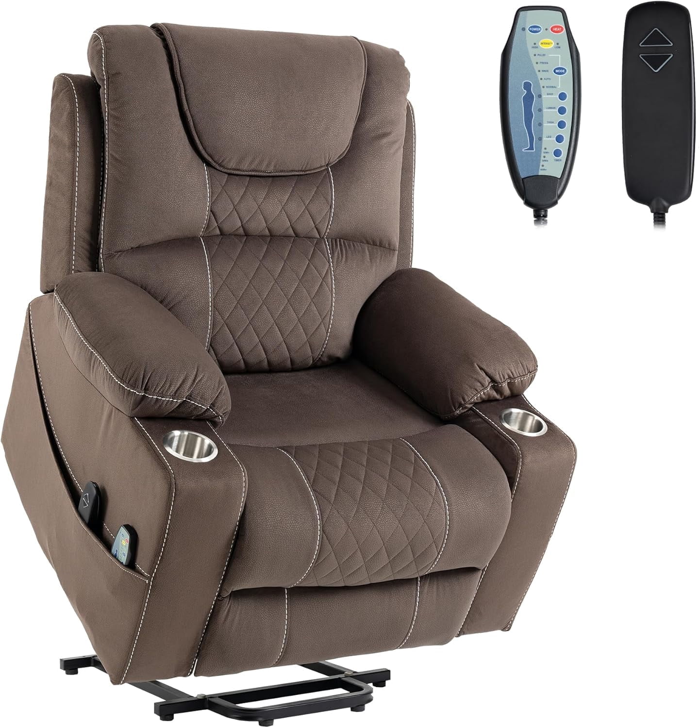 LITVZ Power Lift Recliner Lay Flat 160 Degree, Heavy Duty Recliners, Lift Recliner with Heat and Massage for Elderly