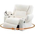 thumbnail image 1 of LITVZ Power Oversized Swivel Rocker Recliner with Adjustable Headrest, Dual Motor Glider Nursery Rocking Chair with Vibration Heat, USB A&C Ports, Armrest Storage, Cup Holder for Adults, 1 of 10