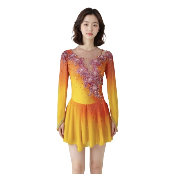 figure skating dress gold Whispers of Gold Skate Dress - Gold Figure main image 0