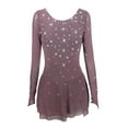 thumbnail image 1 of LIUHUO Figure Skating Dress Custom Made Stretchy Purple Spandex Breathable Ice Skating Dresses For Girls Women With Sequins Back Ties, 1 of 8
