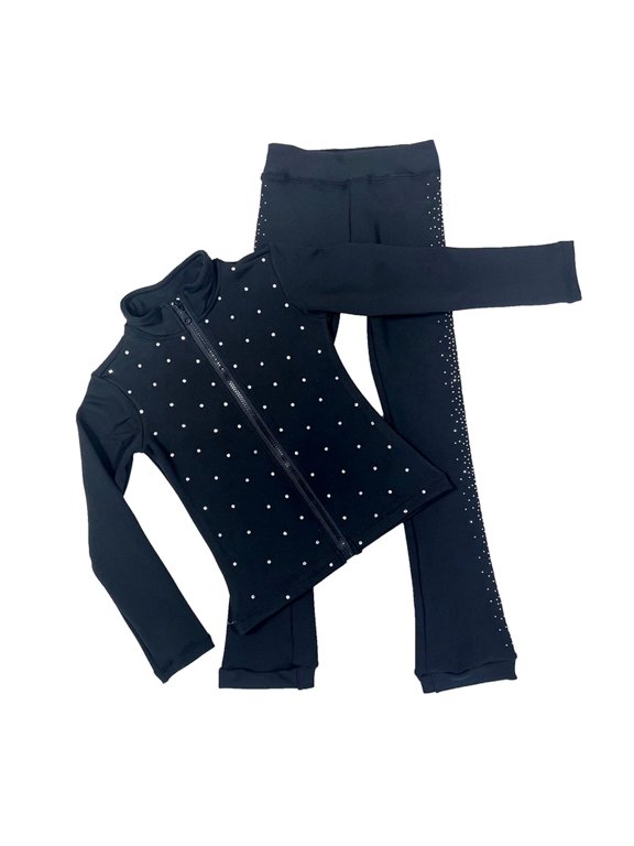 Ice Skating Pants Jackets Girls Women Fleece Skate Coat Fleece Skiing Training Wear