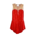 thumbnail image 1 of LIUHUO Red Figure Skating DressGirls Women Custom Red Rhinestone Figure Skating Dress Comfortable Flowing, 1 of 6