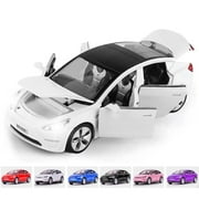 LIUJUAN 1:32 Scale Toy Cars, Metal Die-Casting Model Cars with Light/Sound Pull Back Car Toys for Boys Girls 3+ Year Old Kids Birthday Gift, Model Toy Cars for Model 3