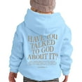 thumbnail image 1 of LIUJUNSHOP Boys Girls Christian Hoodies Long Sleeve Bible Verse Graphic Hooded Sweatshirt with Pockets Kids Pullover Tops Blue 9-10 Years, 1 of 7