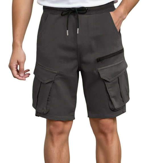 LIUJUNSHOP Casual Men's Cargo Pants Men's Cargo Shorts Elastic Waist Summer Athletic Workout Outdoor Casual Short Trousers with