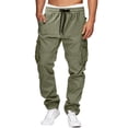 thumbnail image 1 of LIUJUNSHOP Denim Cargo Pants for Men Men's Versatile All Season Cargo Pants Outdoor Trousers with Zip Pocket and Button, 1 of 4