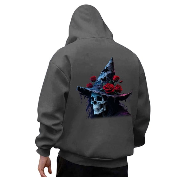 LIUJUNSHOP Drop Shoulder Men's Crewneck Sweatshirt Men's Halloween Casual Loose Fit Pullover Sweatshirt Without Hood Autumn Winter