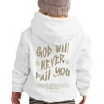 thumbnail image 1 of LIUJUNSHOP Faith Over Fear Girls Boys Jesus Hoodie Christian Bible Verse Cute Graphic Print Kids Pretty Casual Soft Sweatshirt White 5-6 Years, 1 of 7