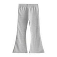 thumbnail image 1 of LIUJUNSHOP Girls Cotton Flare Leggings Kids High Waist Bell Bottoms Leggings Boot Cut Yoga Pants for Girls Light Gray 6-7 Years, 1 of 5