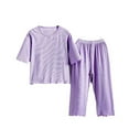 thumbnail image 1 of LIUJUNSHOP Girls Pajama Set Breathable Loungewear Comfortable Nightwear Outfit for Toddler and Kids All Day Wear Purple 11-12 Years, 1 of 3