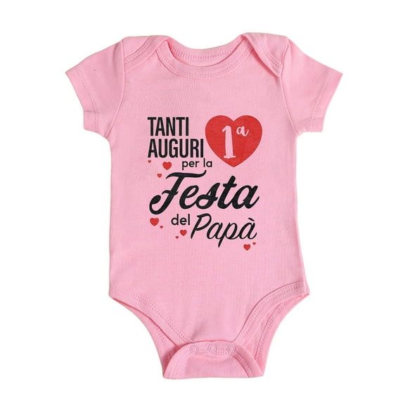 LIUJUNSHOP Short Sleeve Letter Print Romper Bodysuit Soft Comfortable Stretch Pink 9-12 Months