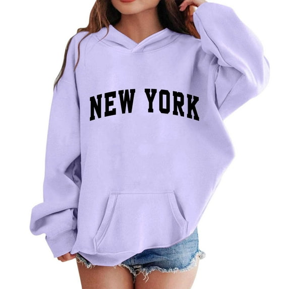 LIUJUNSHOP Kids Girls Oversized Hoodies Pullover Sweatshirts and School Days Comfortable Casual Outerwear for Everyday Purple 2-3 Years