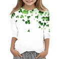 thumbnail image 1 of LIUJUNSHOP Kids St. Patrick's Day Shirts Boys Girls Shamrock Graphic T-Shirt Top Irish Clover Print Short Sleeve Shirts Summer Teesr Green 6-7 Years, 1 of 5