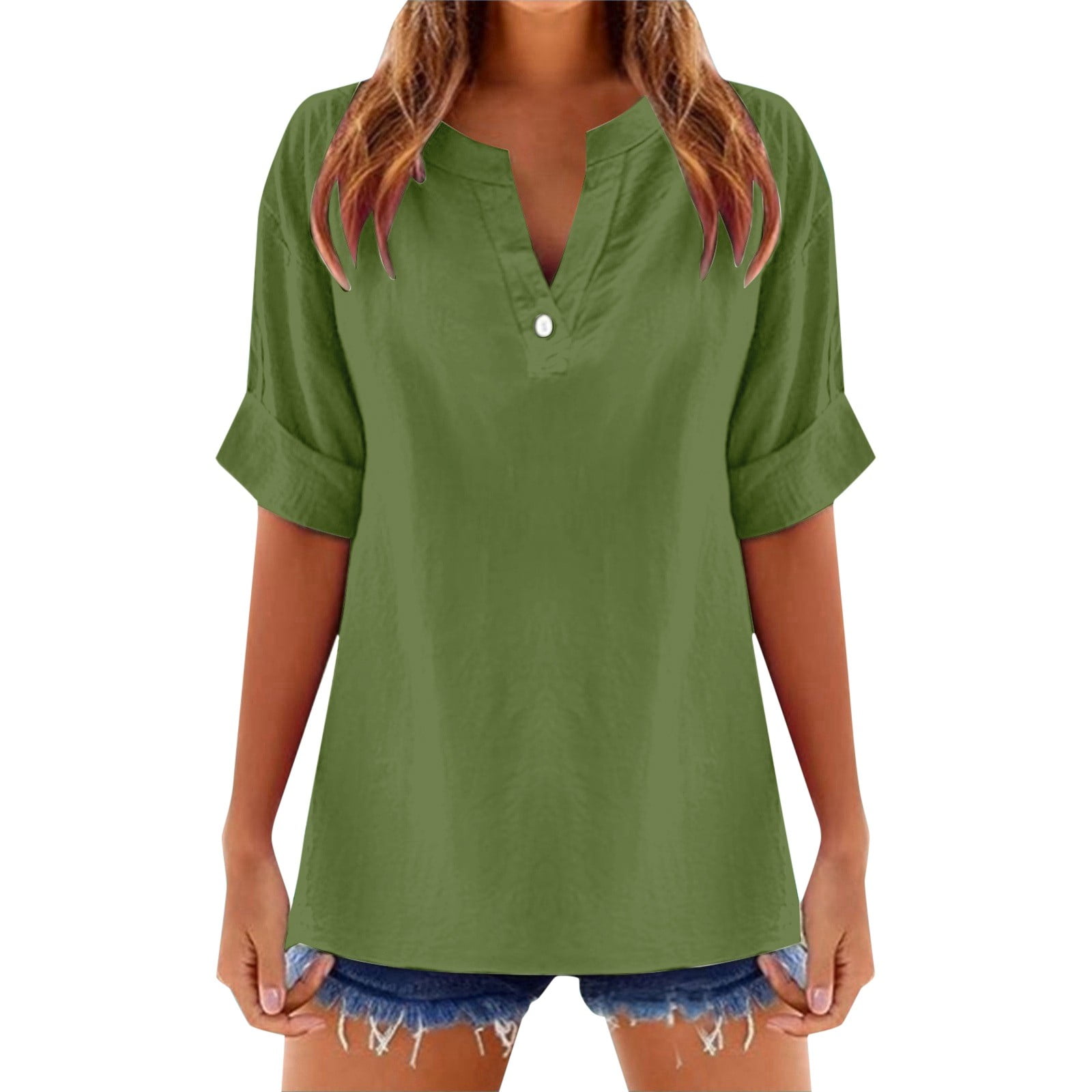 LIUJUNSHOP Linen Shirts for Women Flax Linen Clothing Cotton Linen ...