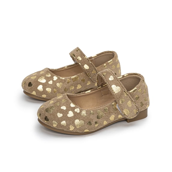 LIUJUNSHOP Mary Jane for Girls Dress Mary Jane Ballet Flats Casual Khaki 3-3.5Years